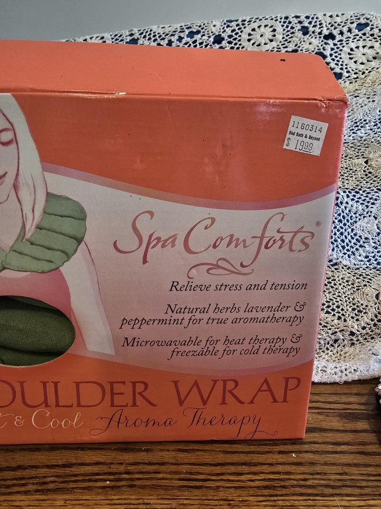 NIB Spa Comforts Aroma Therapy Shoulder Neck Heating Pad Wrap