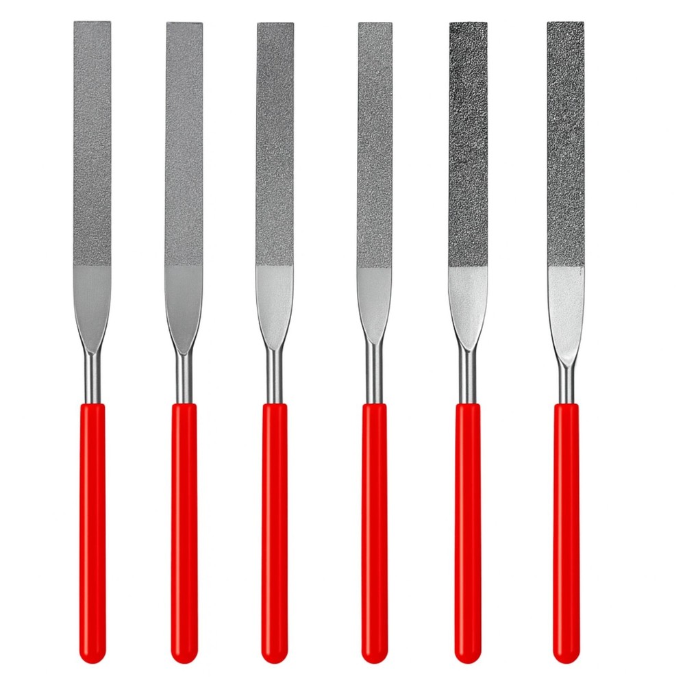 Diamond Coated Flat File Set 6 Different Grits 7"
