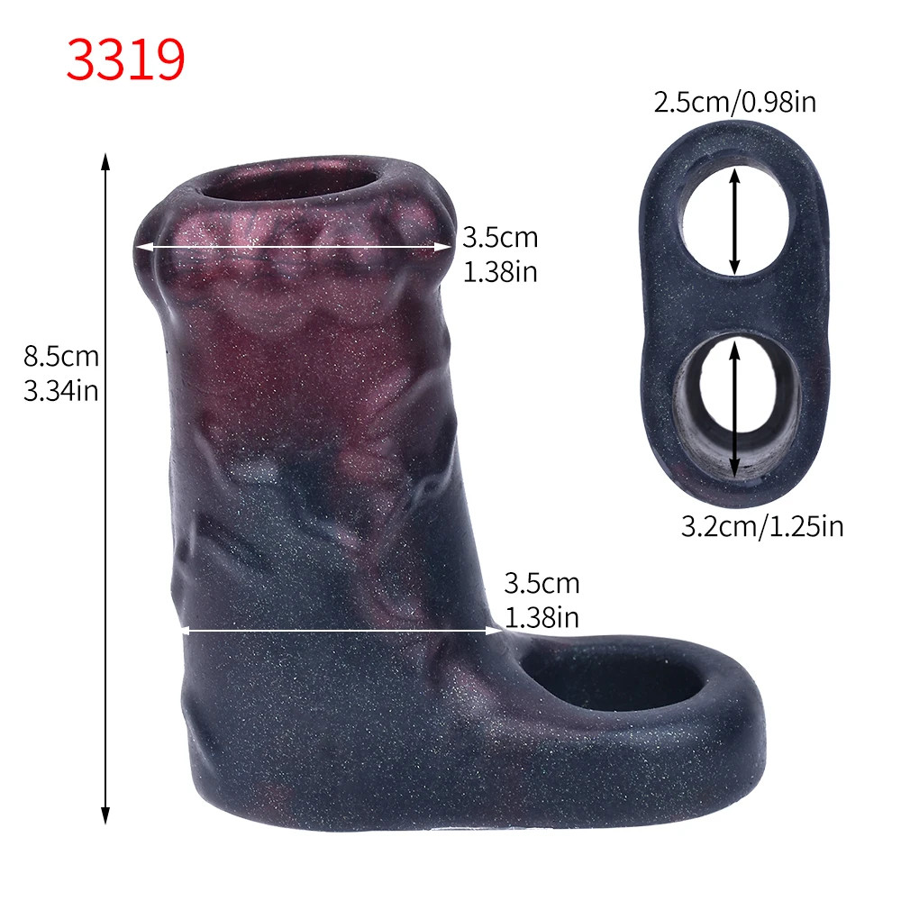 Vibrating Penis Sleeve For Men Delay Ejaculation Extend Reusable Condom Extender