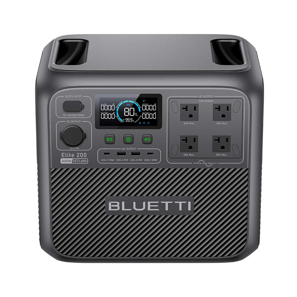 BLUETTI Elite 200 V2 2600W 2073Wh Portable Power Station for RV Trip/Home Backup