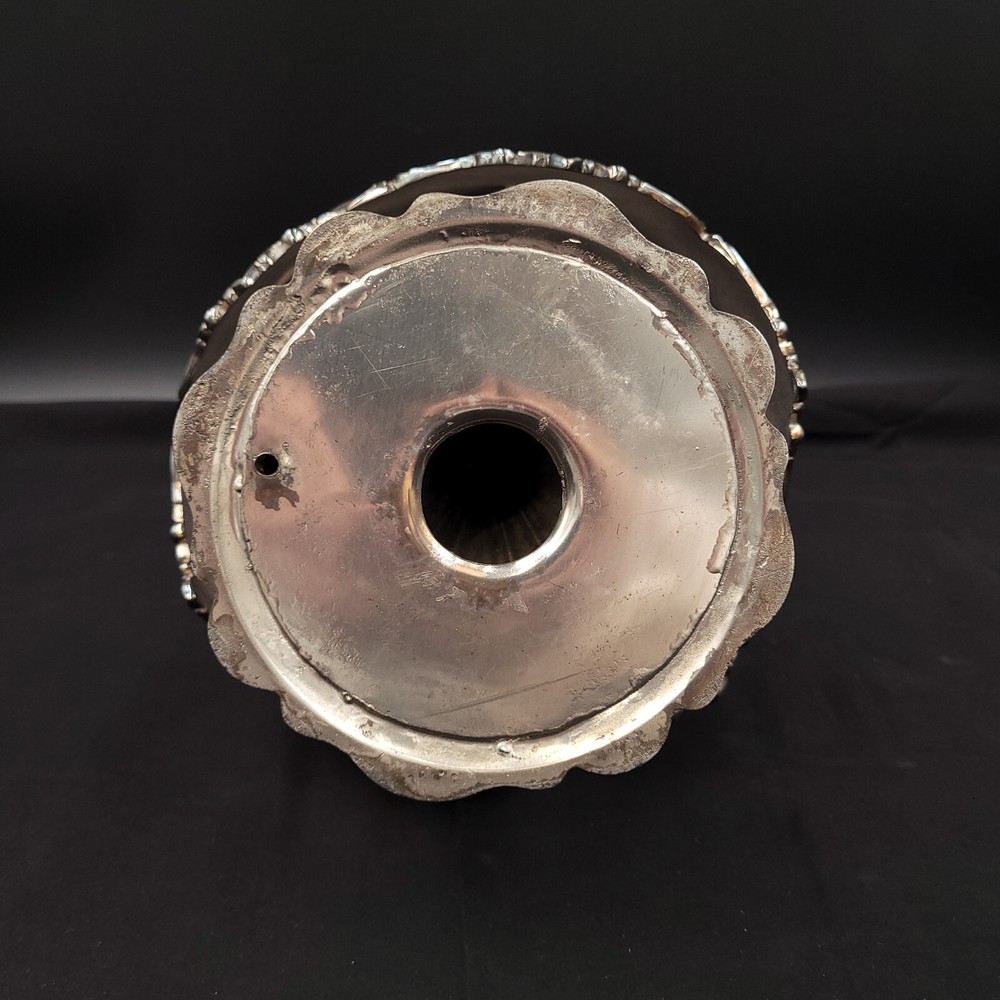 Antique Silver Plate Vine Pattern Castor Cruet Set