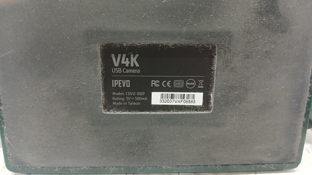 IPEVO V4K High Definition USB Document Camera CDVU-081P *TESTED WORKING* *READ*