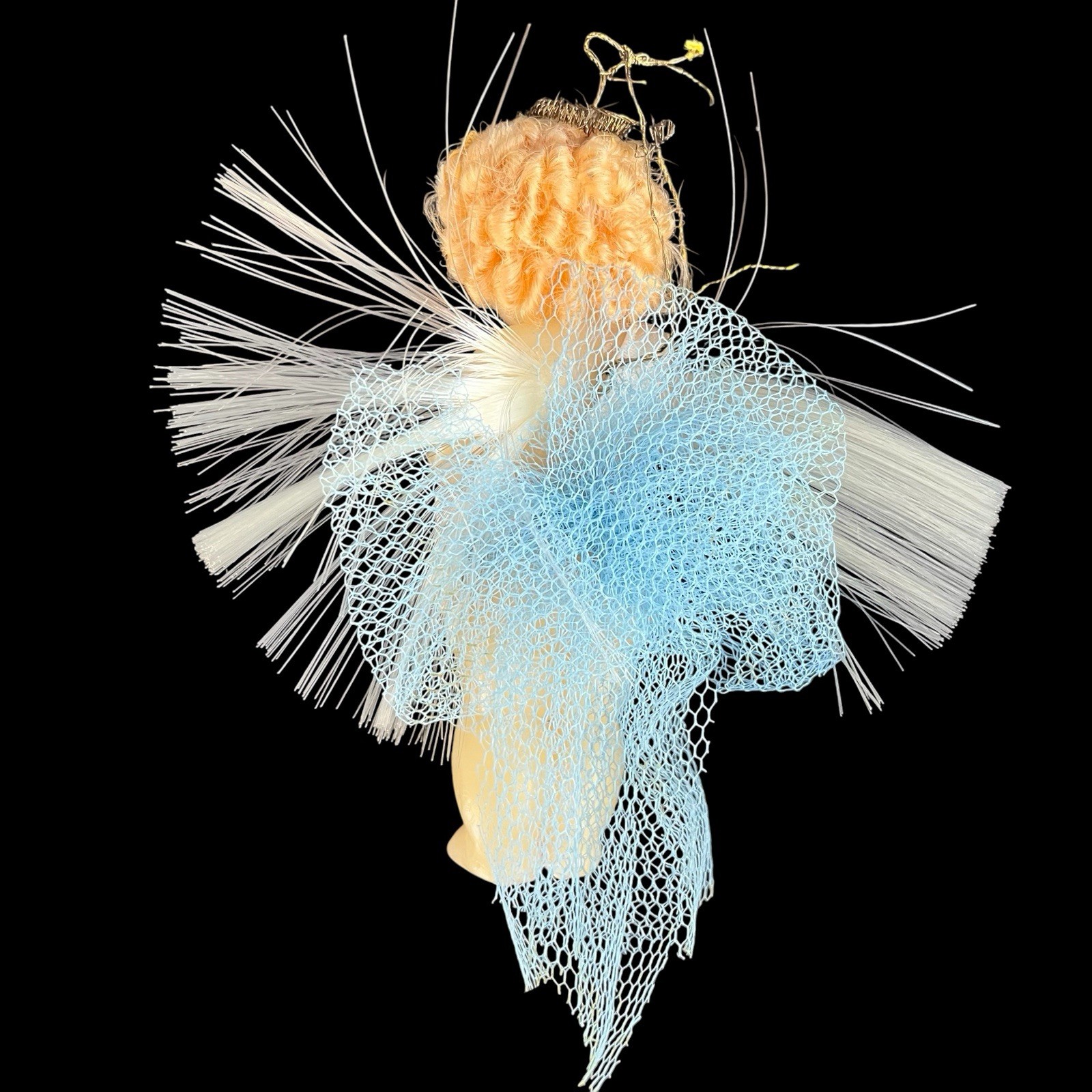 OOAK Wax Angel / Cherub Christmas Ornament Artist Gladys MacDowell RARE