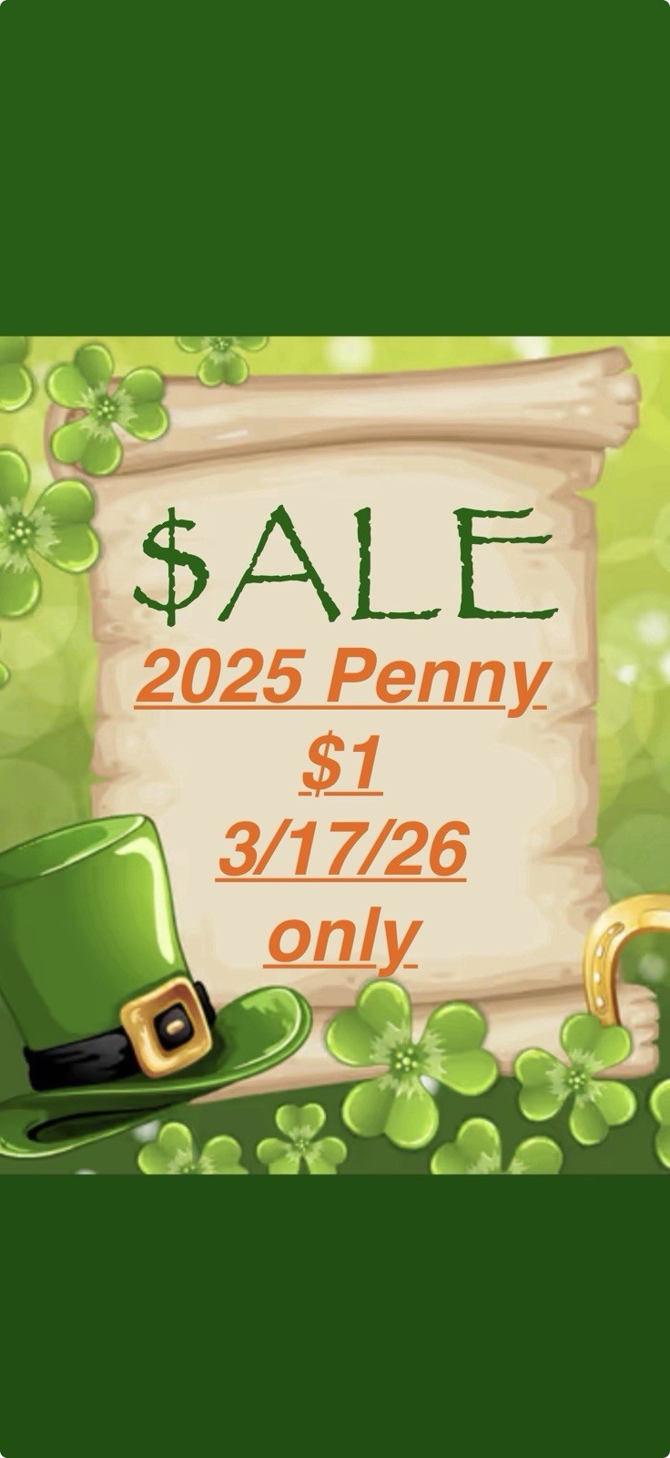 ⚜️2025 ☘️ LUCKY PENNY ☘️ FREE SHIPPING ☘️ Today ONLY! ☘️LUCKY PENNY • 2025 PENNY
