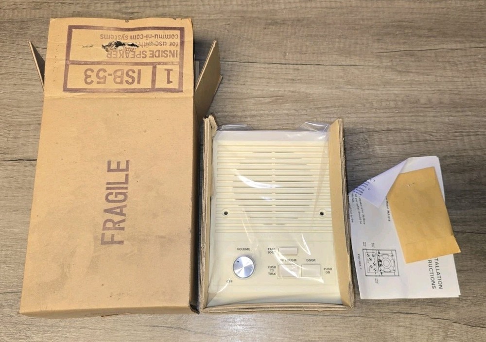 Nutone Model ISB-53 Intercom Speaker with Instructions New Open Box