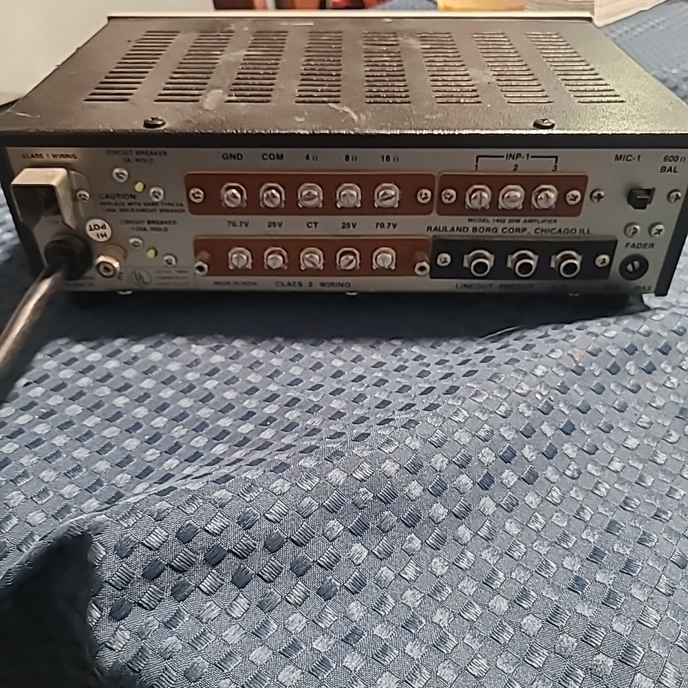 Rauland 1402 Mic Mixer/Amplifier Power's On But Untested.