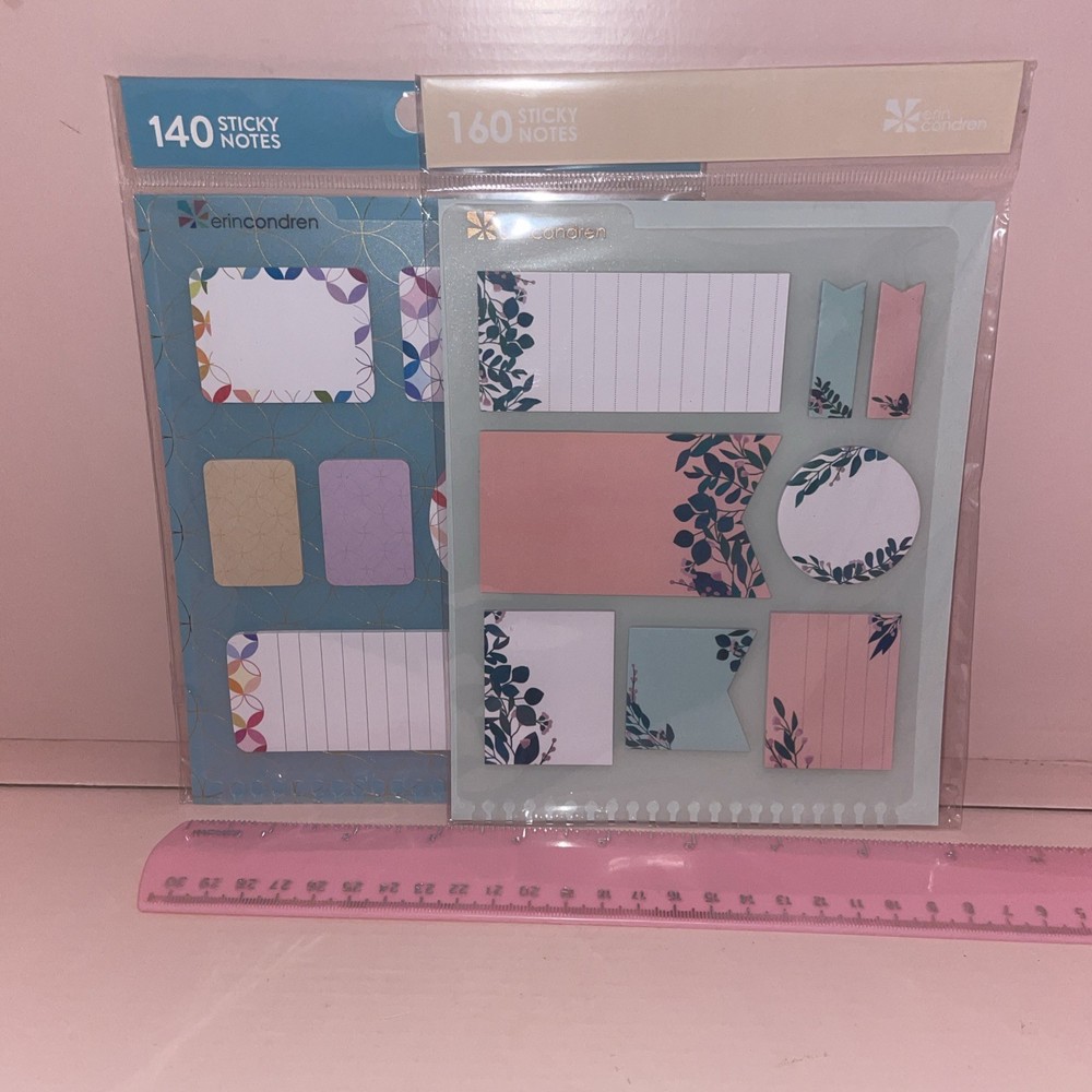 Erin Condren Snap-in Sticky Notes & Sticky Notepad Dashboard Eucalyptus- Circles
