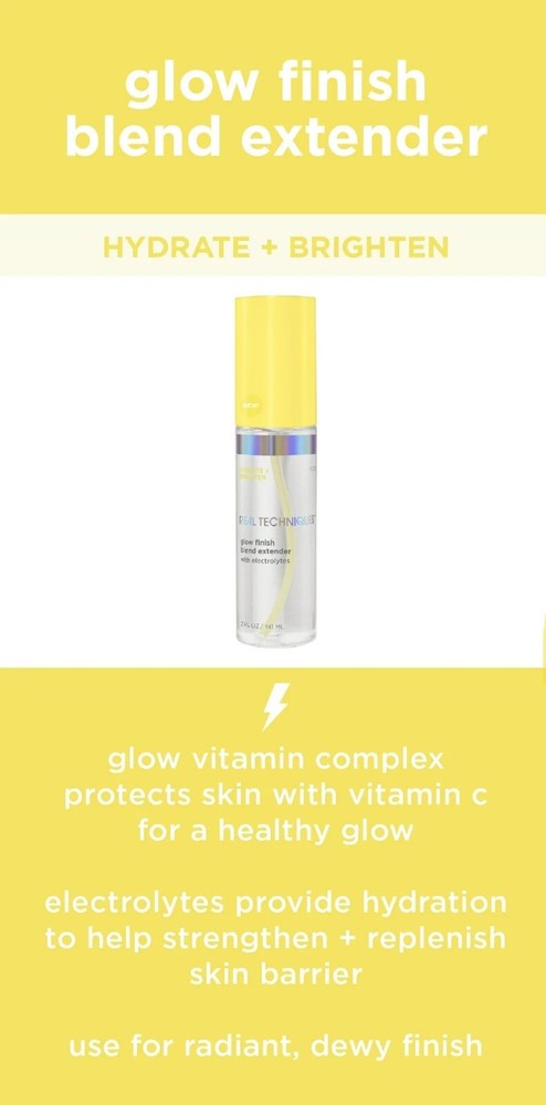Real Techniques Glow Finish Extender Clear Setting Spray For Face 2oz