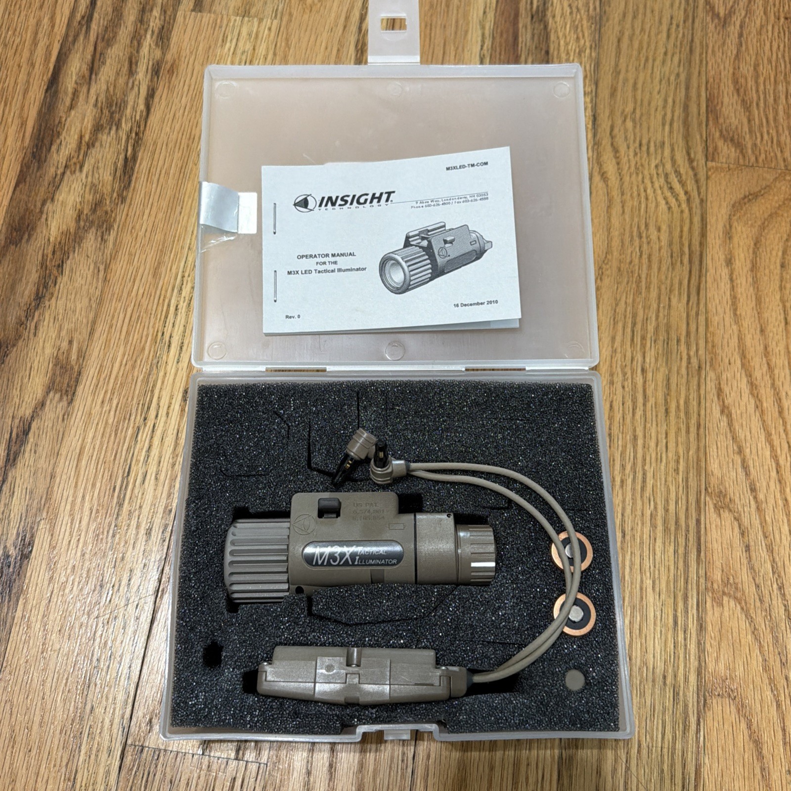 Insight Technology M3X LED Tactical Weapon Light Illuminator Tan/FDE SU-233 GWOT