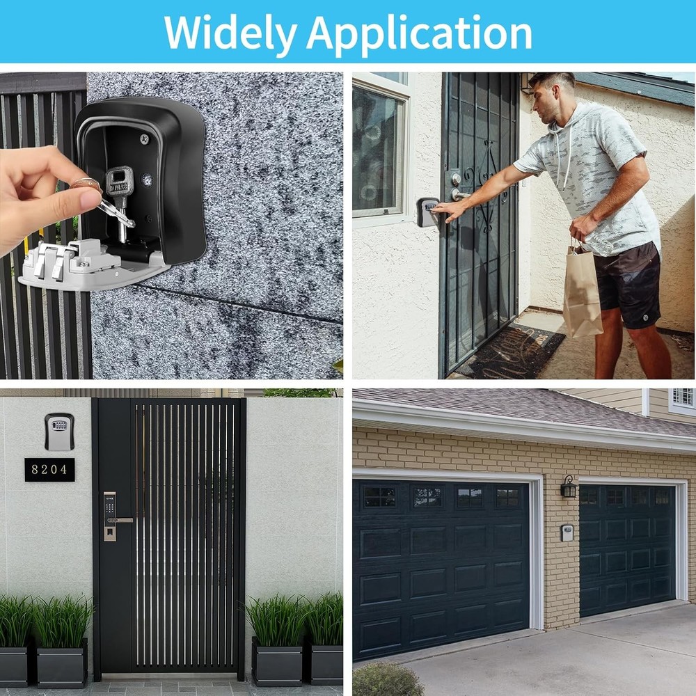 Resettable 4-Digit Combination Lock Key Safe