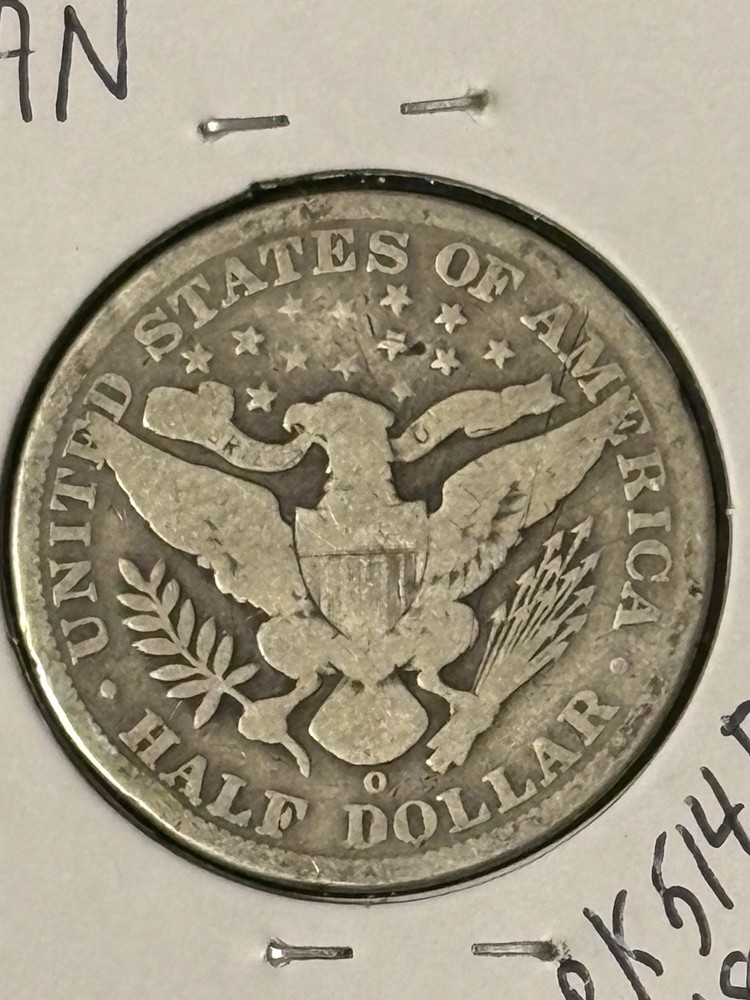 1896-O Barber Half Dollar VG