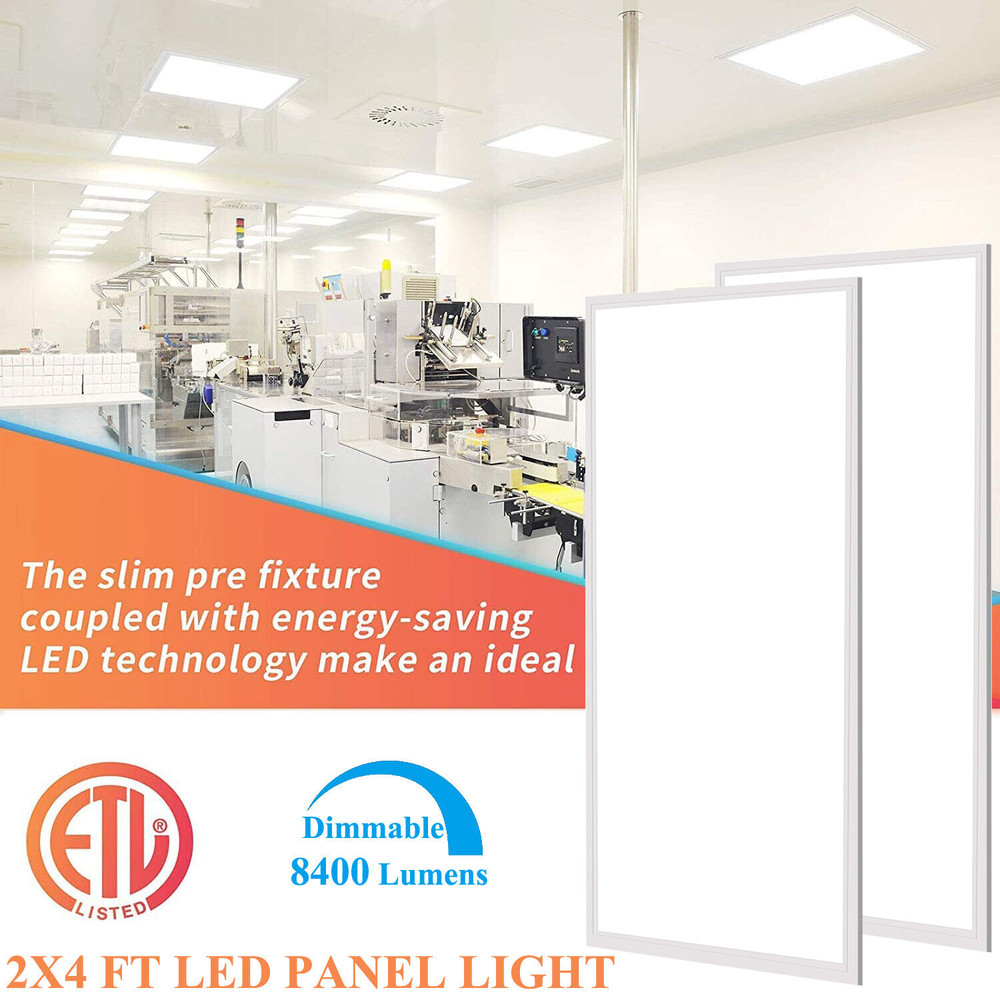 4 Pack LED Flat Panel Light 2x4FT, 75Watt 8400LM Recessed Backlit Troffer Lights