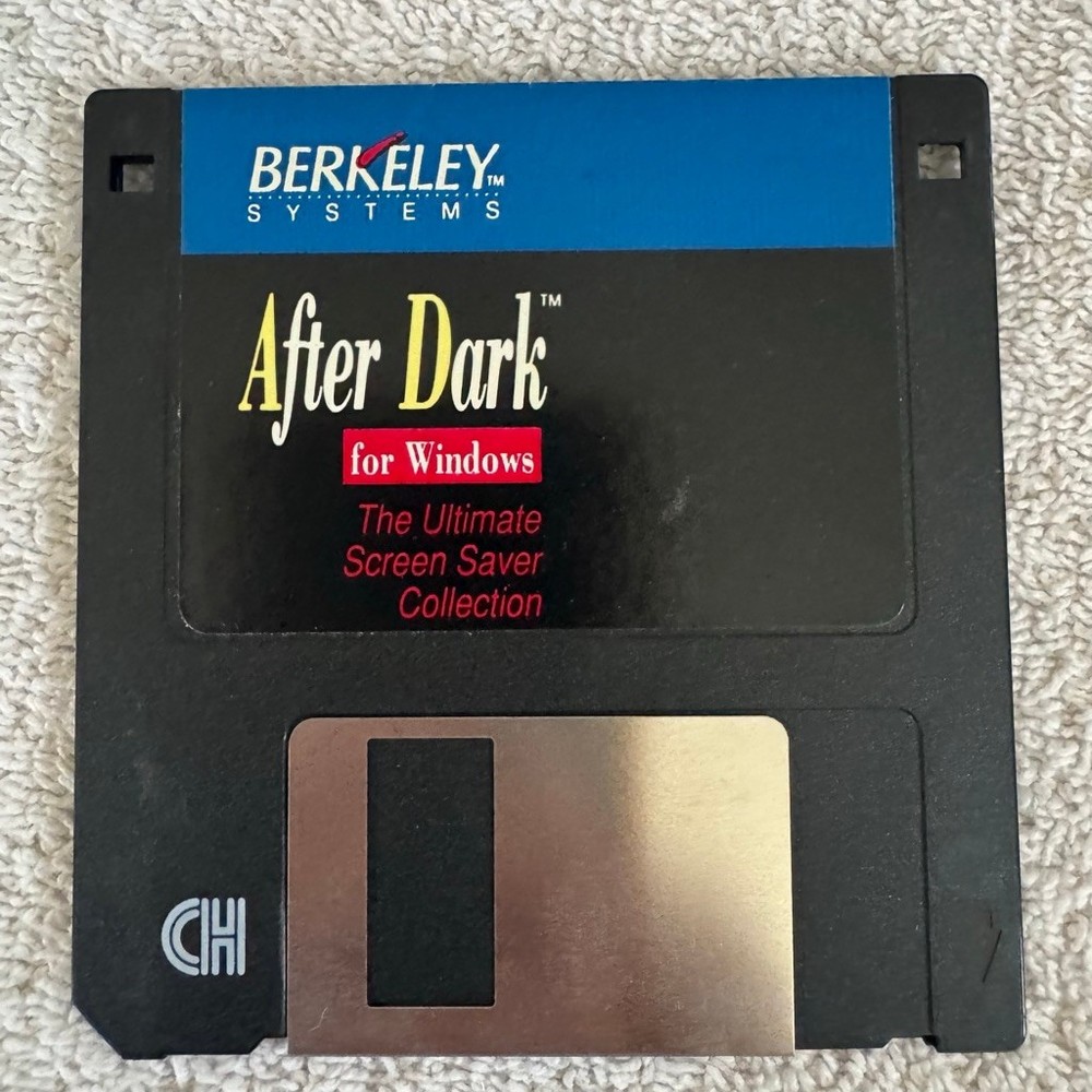 Berkeley Systems After Dark for Windows 3.5” Floppy Disk Untested 1990