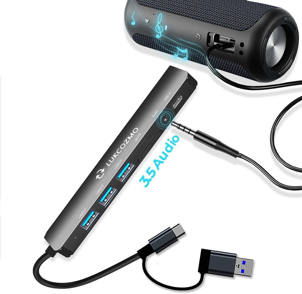 Multi-Functional USB C Dock: HDMI, SD Reader, Gigabit Ethernet & 100W PD Support