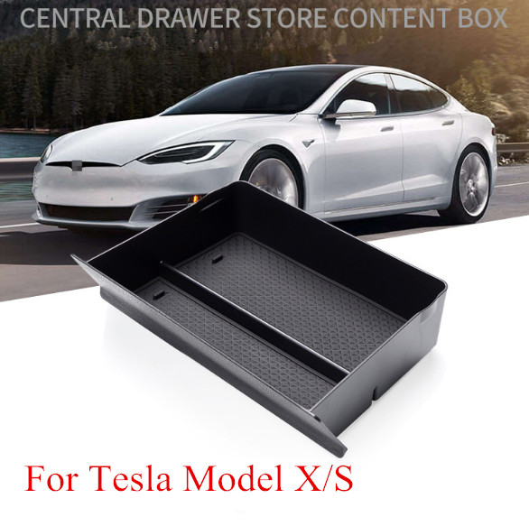 Car Center Console Storage Box Drawer Tray Case For Tesla Model X S
