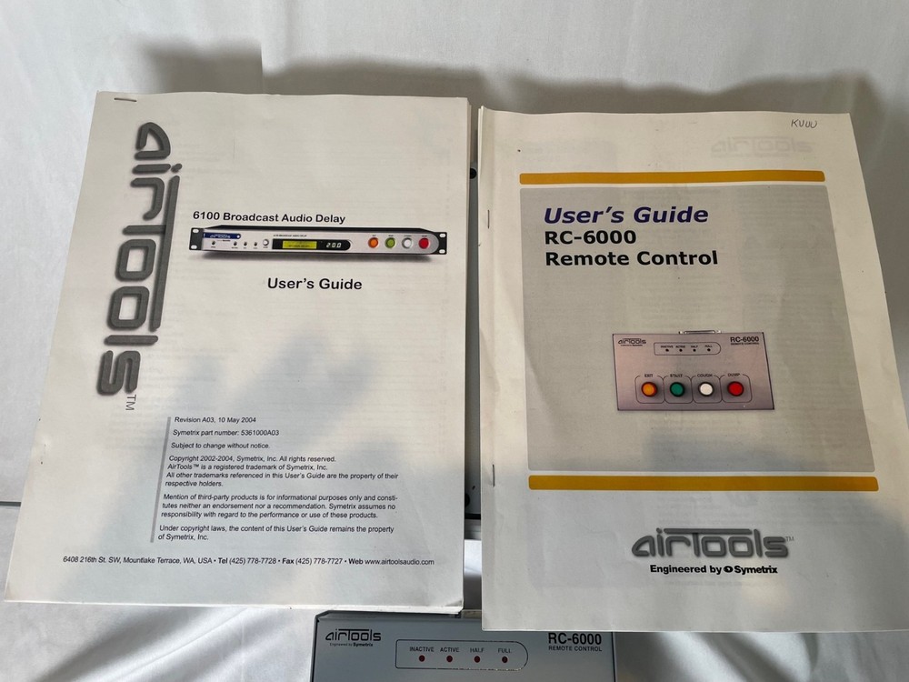 Symetrix Airtools 6100 AES Digital Audio Broadcast Profanity Delay w. Remote
