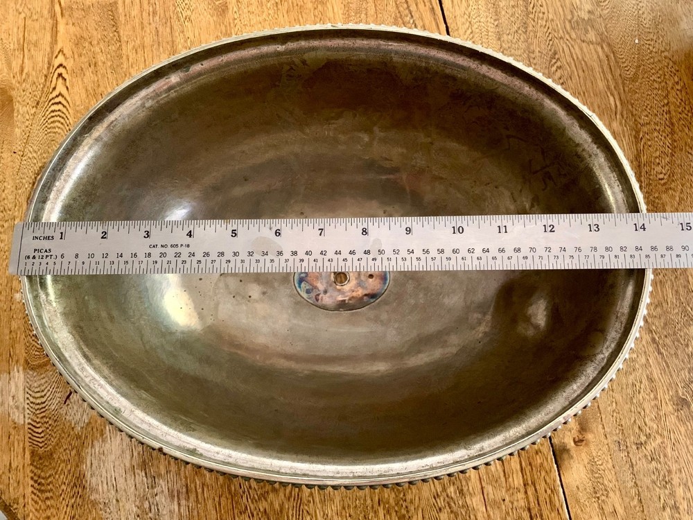 Large Antique Silver-Plated Meat Dome - AS IS