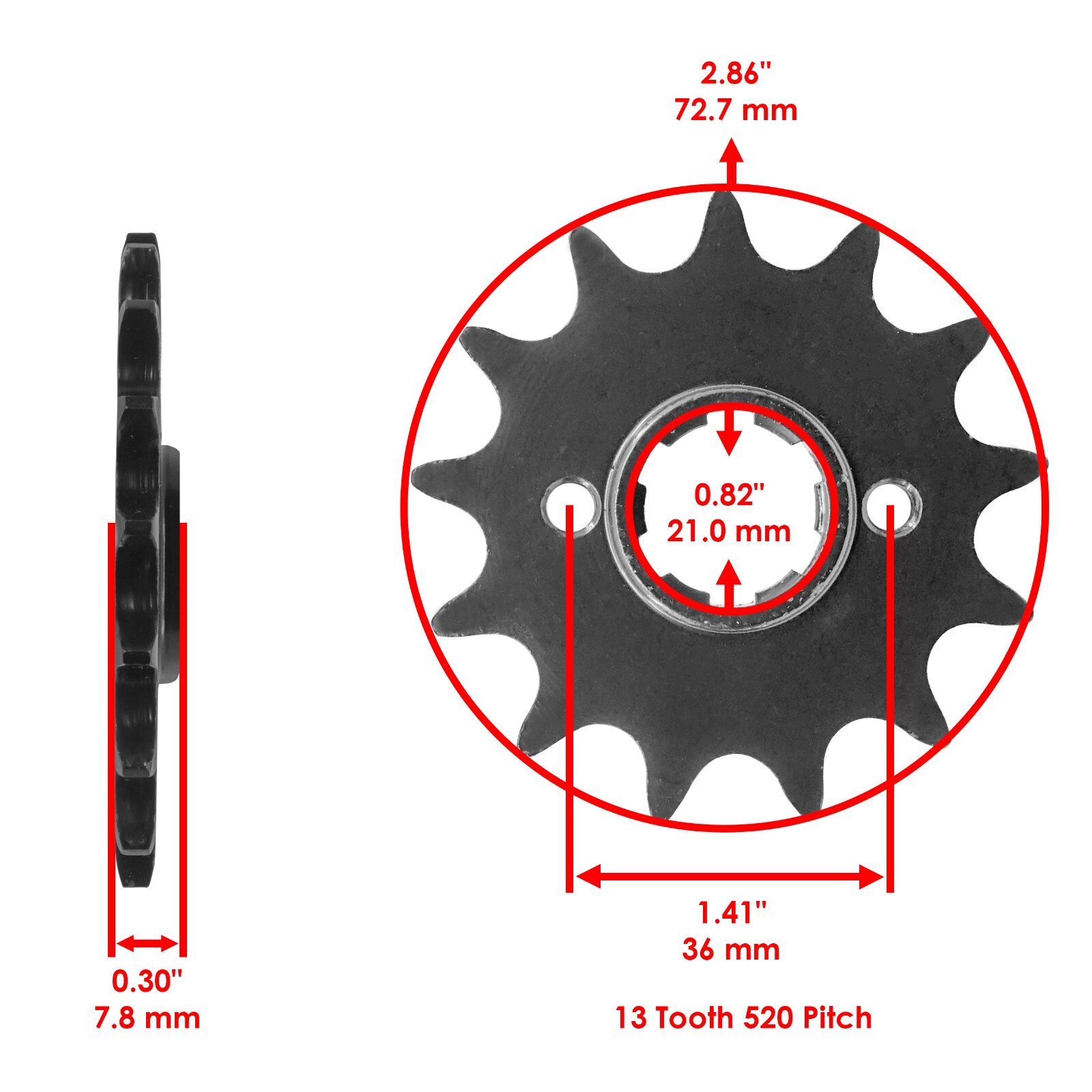 Drive Chain & Sprockets Kit for Honda ATC350X 1985