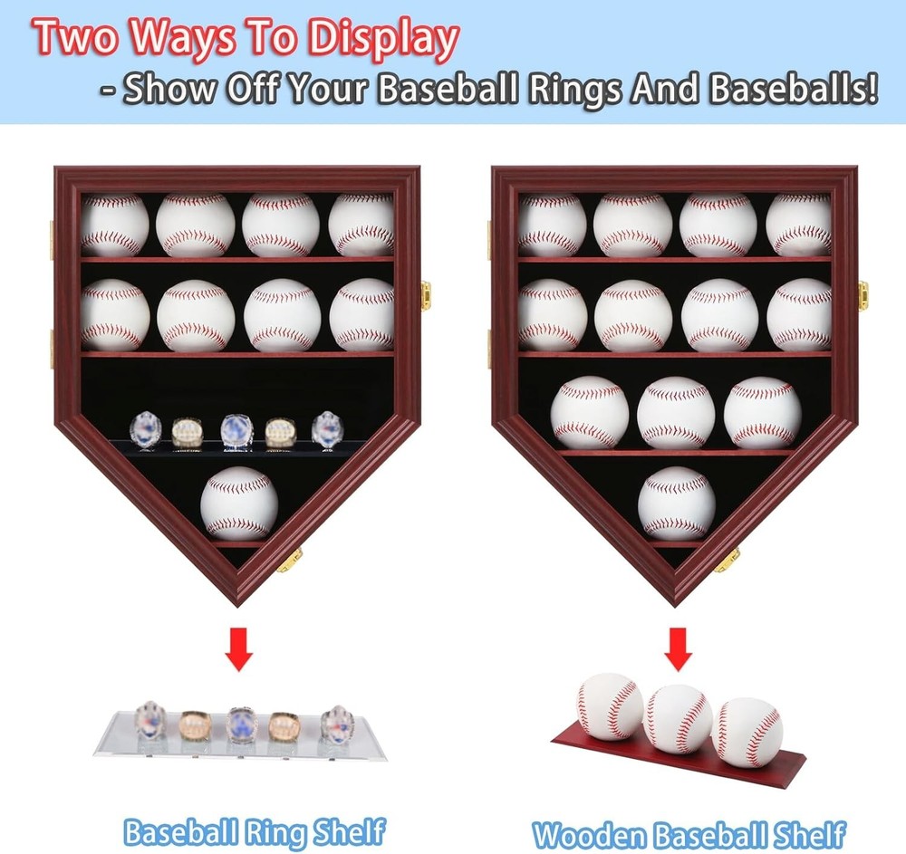 Baseball Display Case 12 Baseball Holders Balls Display Baseball Display Wall