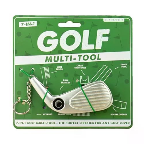 Gift Republic 7-in-1 Golf Multi-Tool Gadget, Silver