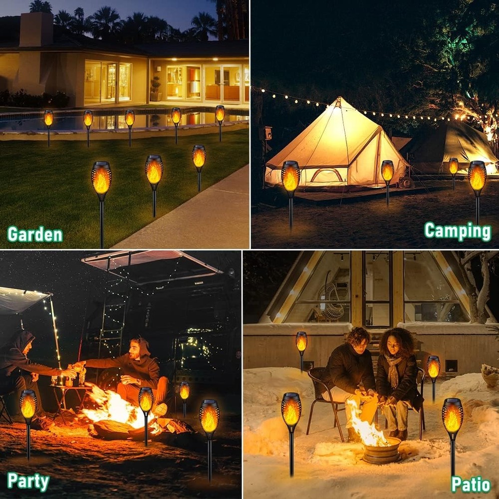 Halloween Decor Flame Torches for Outside Patio Pathway Yard Decorations