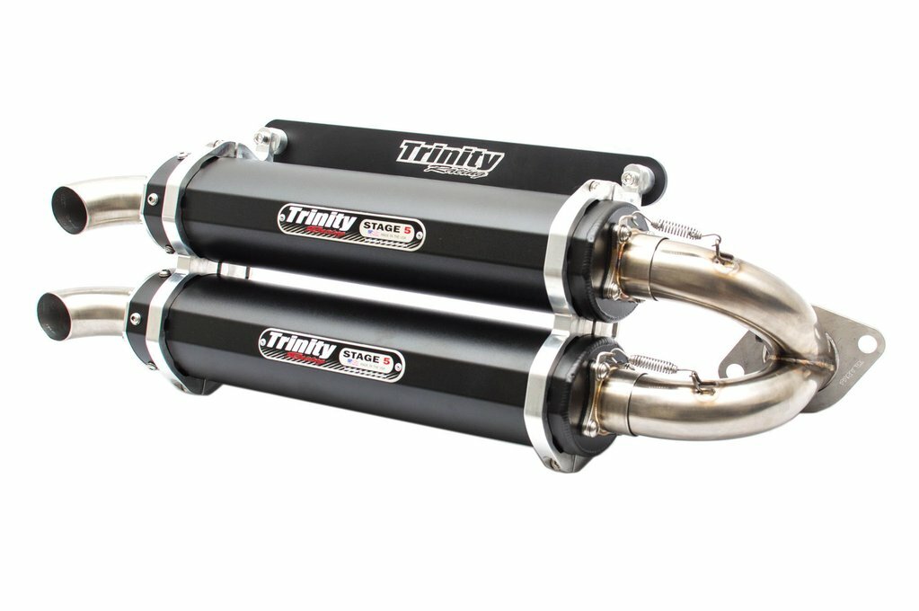 2015-2023 Polaris RZR XP 1000 Trinity Racing Stage 5 Slip on Exhaust Black XP4