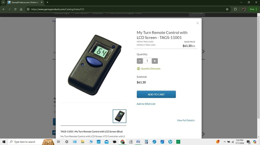 MY TURN Q SYSTEM CUSTOMER DISPLAY w/LCD REMOTE SCREEN CONTROL