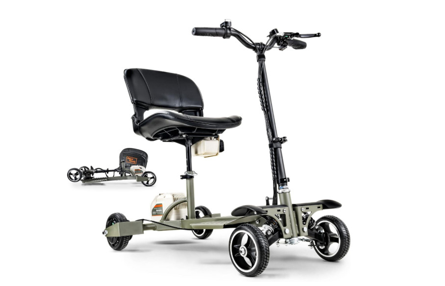 SUPERHANDY 4 WHEELS FOLDING MOBILITY SCOOTER (GRAY+WHITE)