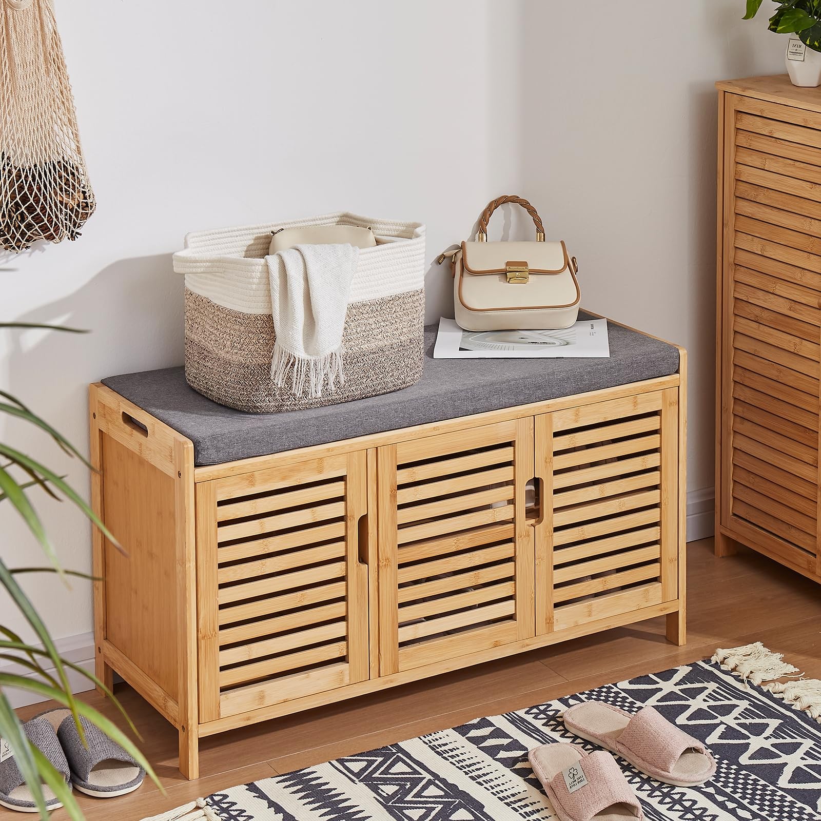 OIASKET Storage Baskets for Organizing, Woven Baskets for Shelves, Rectangle