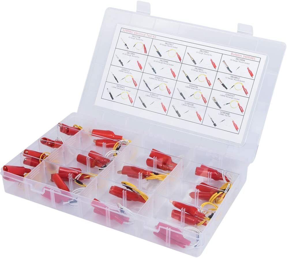 5299367 Test Lead Kit 16 PCS Electrical Testers Wire Connectors Cables Set
