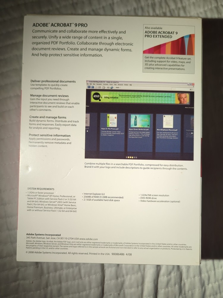 Adobe Acrobat 9 Pro Professional for Windows Pdf