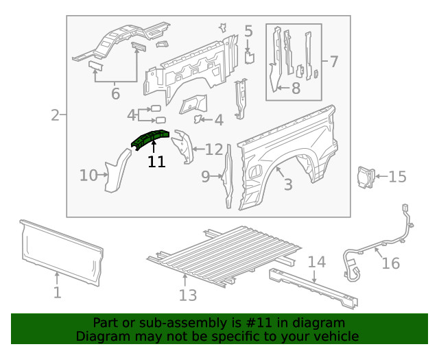 Genuine GM Wheelhouse Panel 84675331