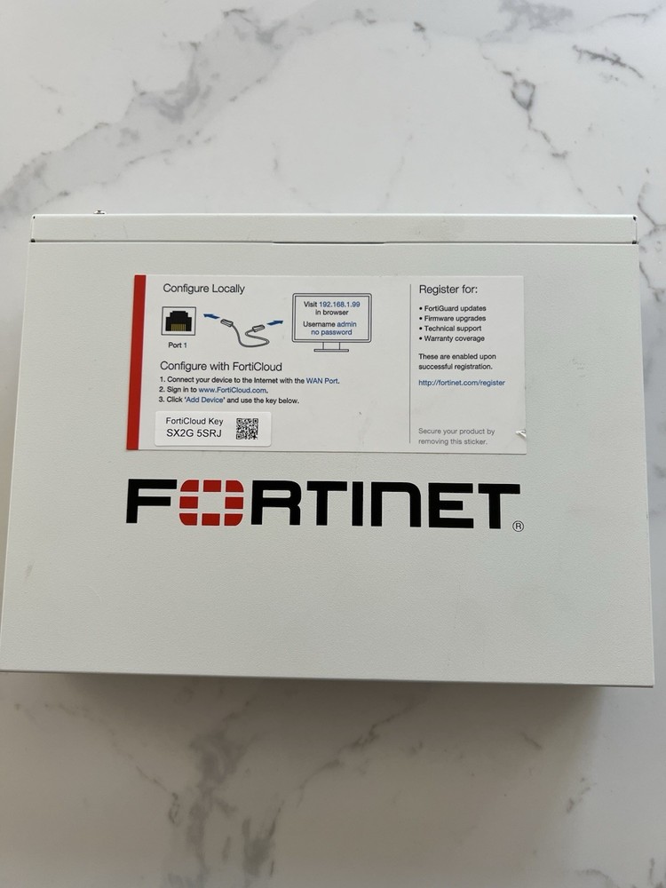Fortinet Fortigate-60E FG-60E Network Security Firewall With AC Cable Tested