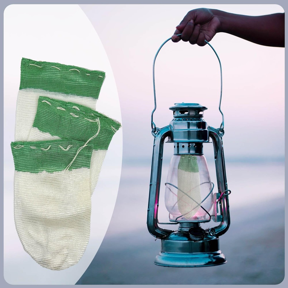 Tenalleys 10pcs Propane Lantern Mantles String Tie One Size, White