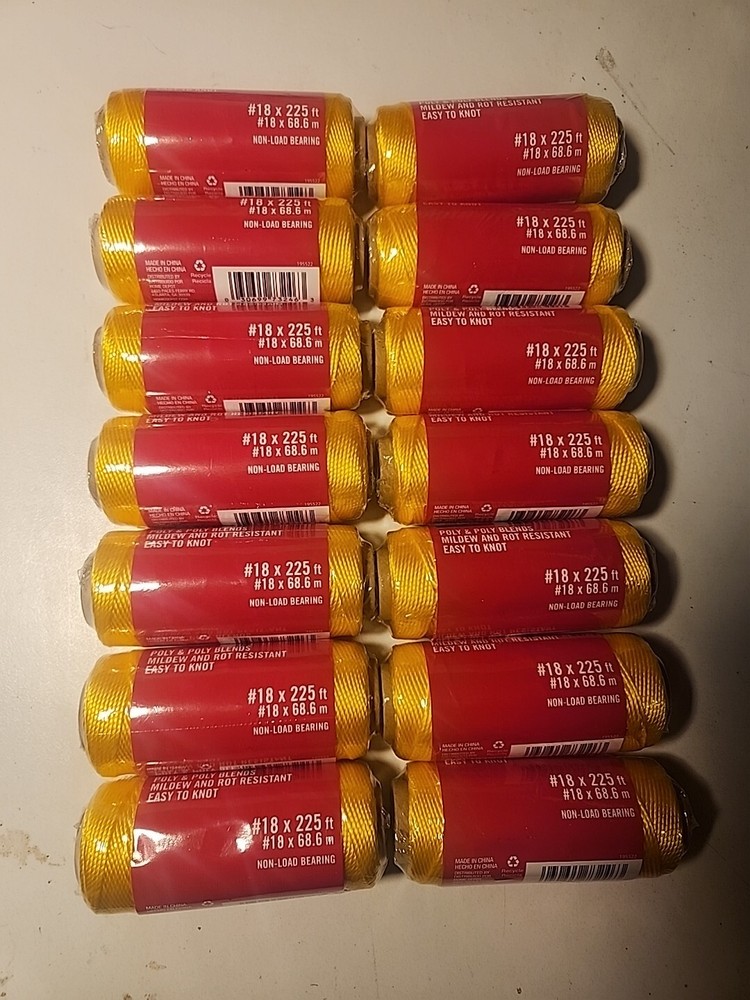 14X Twisted Mason Construction Line #18 Measuring Layout String Orange