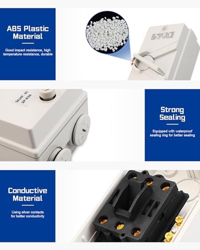 Universal Disconnect Switch 2 Phase 63A 440VAC, Also for 60 Amp 2 P/63 A