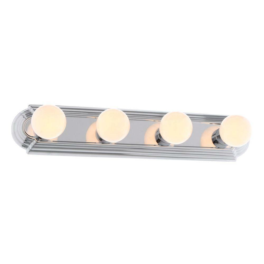Chrome 4 Light Racetrack Bath