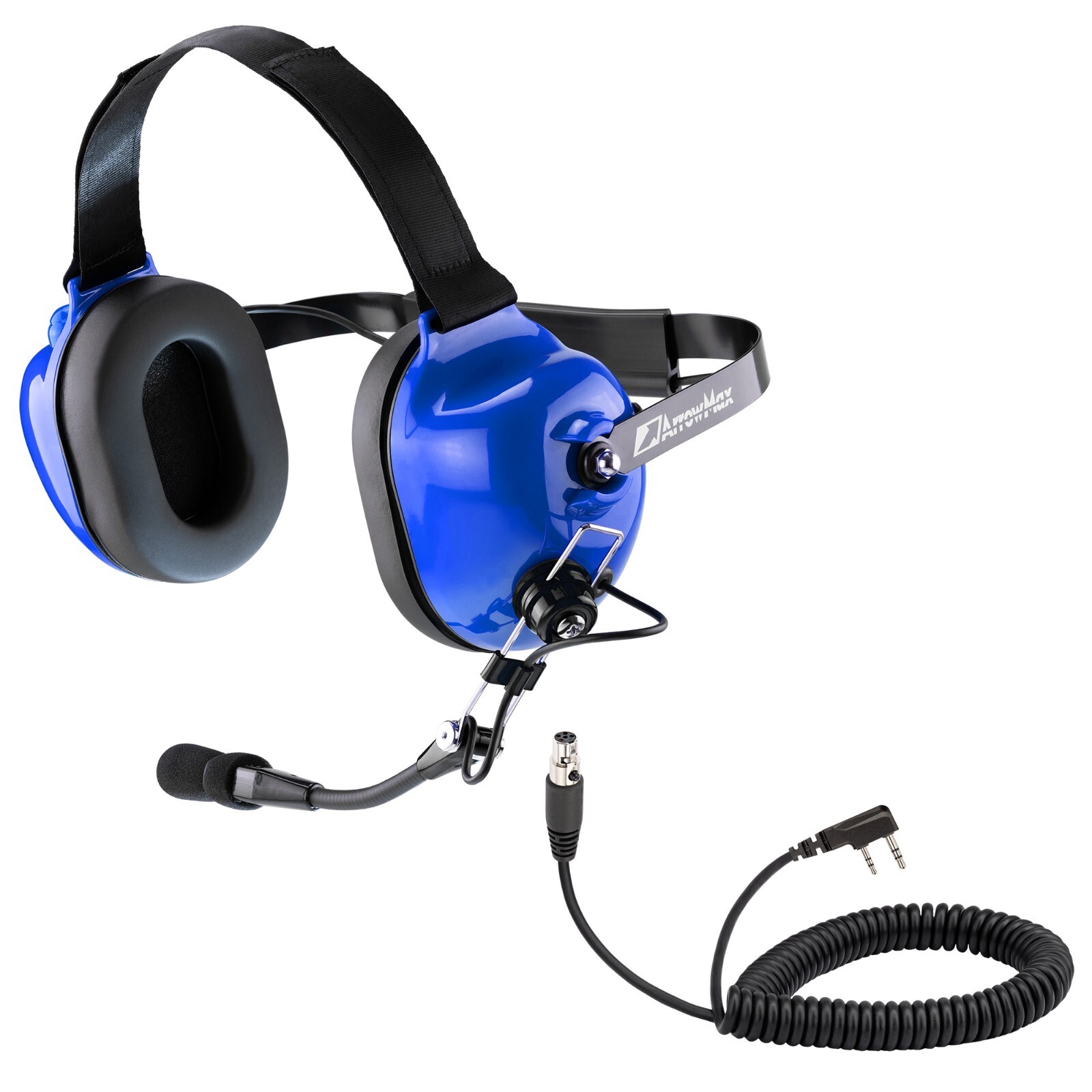 Blue Auto Racing Headphone Headset for BaoFeng BTECH UV-5R Kenwood 2-Pin Radio