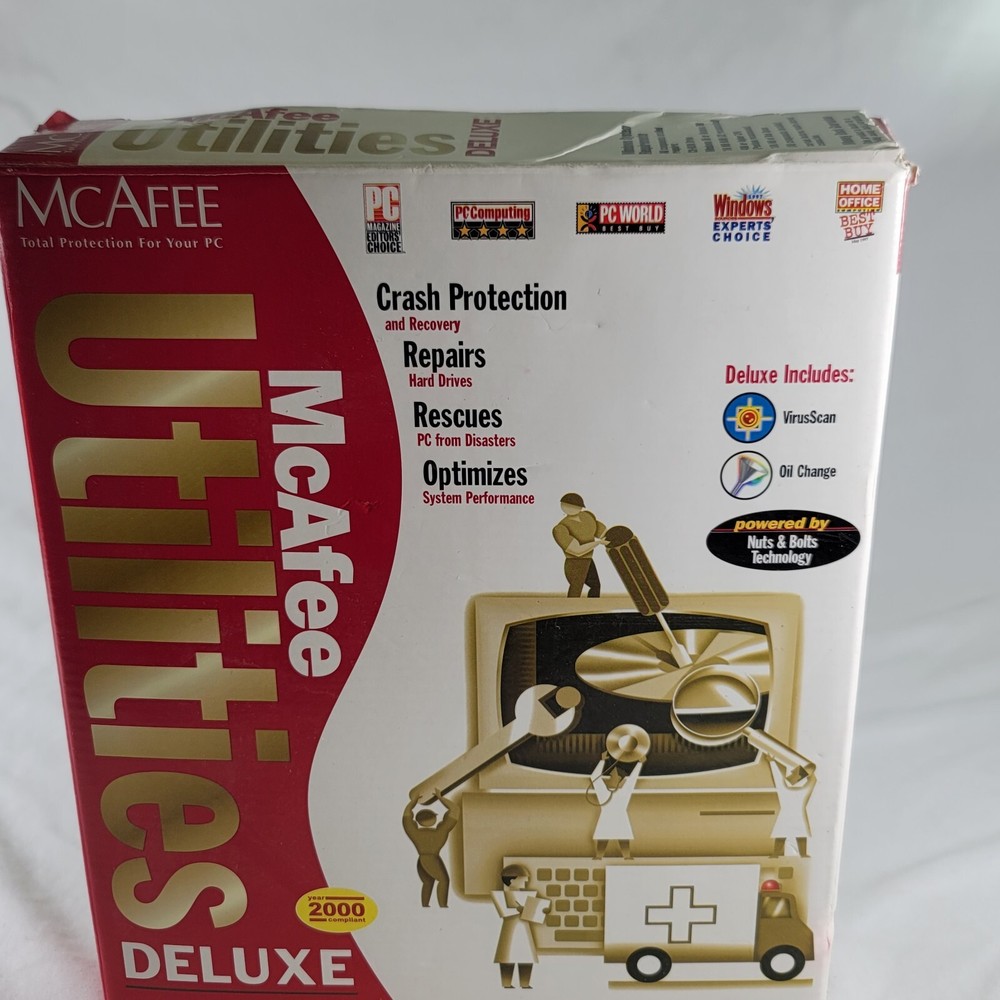 McAfee Utilities Windows 95 98 Big Box PC Software CD-ROM
