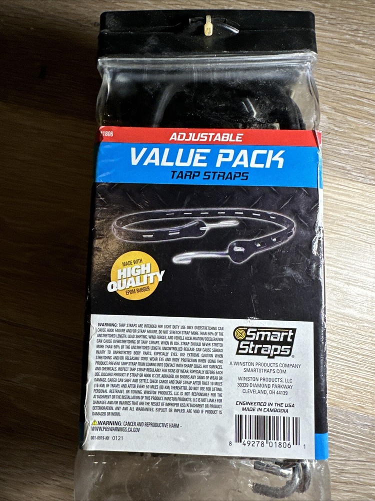 Smart Straps Assorted Rubber Tarp Straps 5-Pc.(#1A)