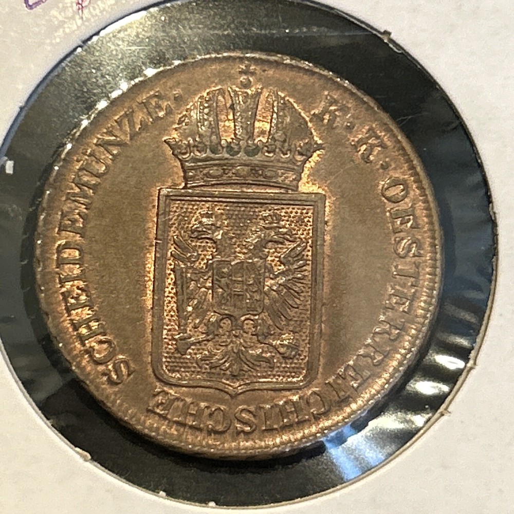 Austria 1848 A 2 Kreuzer Nice Red Brown Example !!!!