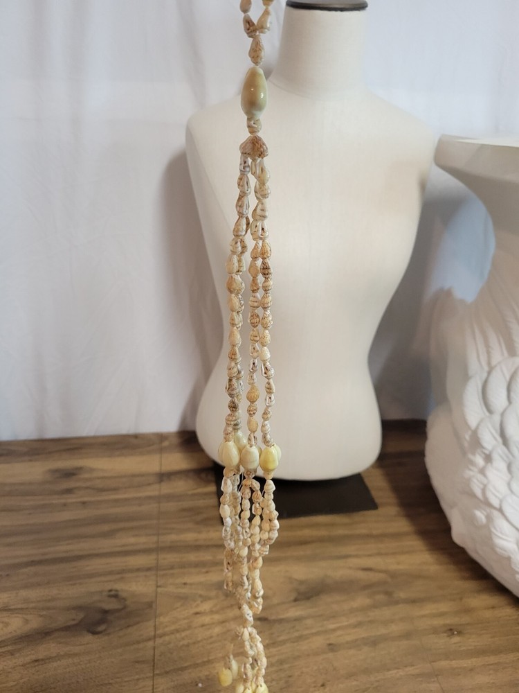 Vintage Boho Shell Hanging Plant Pot Holder Display