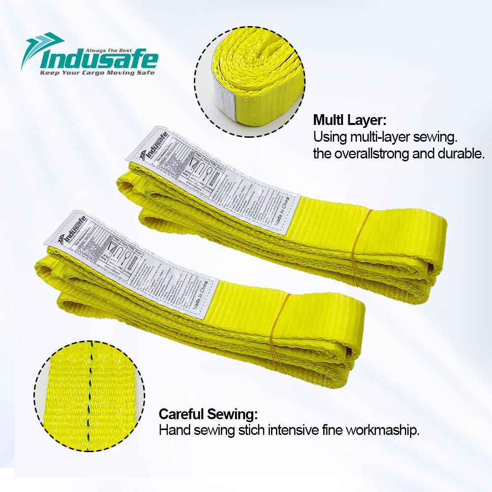 2 Pack 2"x6' Moving Lifting Rigging Straps Industrial Web Sling Max Will 6200LBS