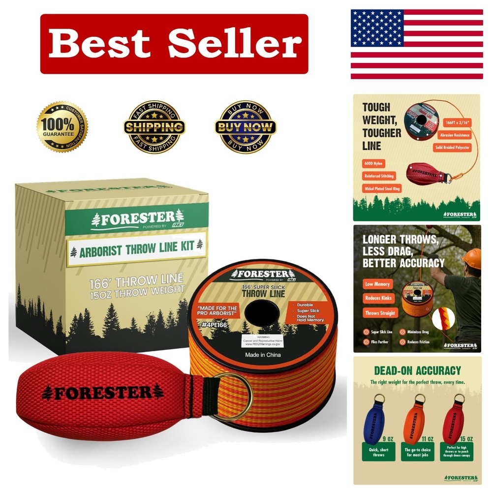 High-Performance 166ft Arborist Throw Line Kit for Efficient Tree Climbing