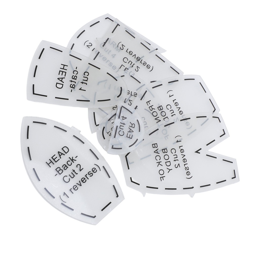 Memory Bear Template Ruler Set Acrylic Memory Bear Sewing Pattern Template Ruler