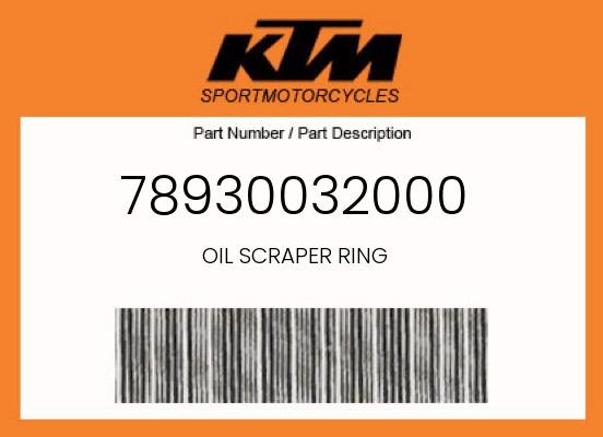 KTM Genuine Oil Scraper Ring - 78930032000