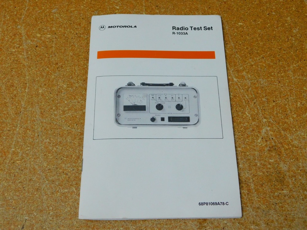 Radio Test Set R-1033A Manual (original)