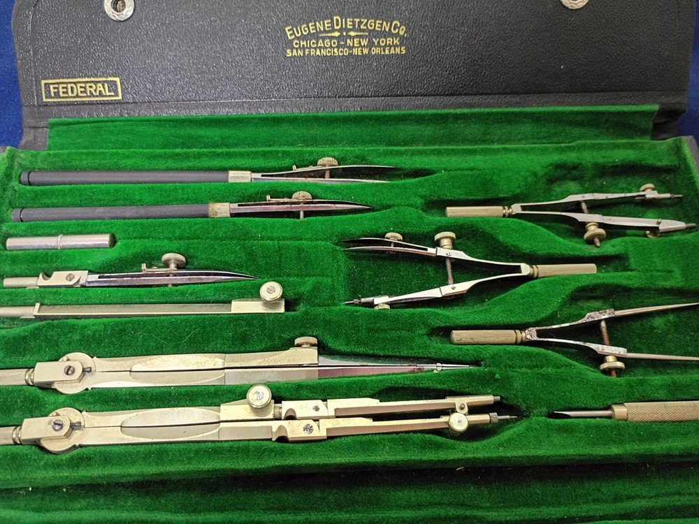 Vintage Dietzgen Federal Drafting Tool Set