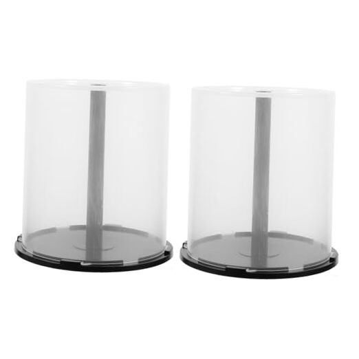 4pcs CD/DVD Cake Box Spindle,Empty CD DVD Cake Box CD/DVD Storage Bucket 100