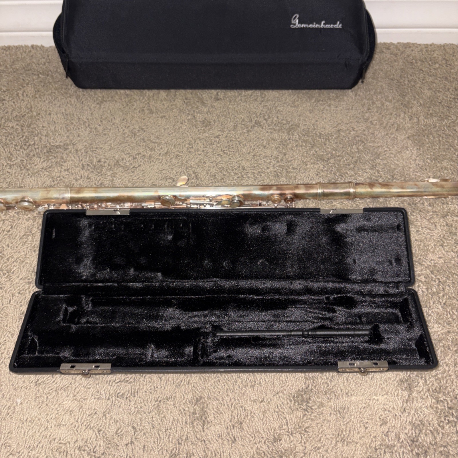 Vintage Gemeinhardt 3B Intermediate Flute Open Hole Inline G J1 Headjoint USA